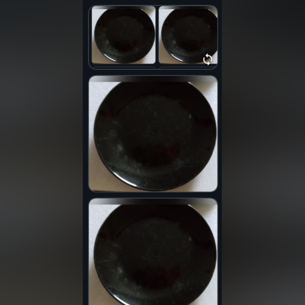 Room Essentials Black Desert/Salad Plates Set of 4 - 7.5" Diameter